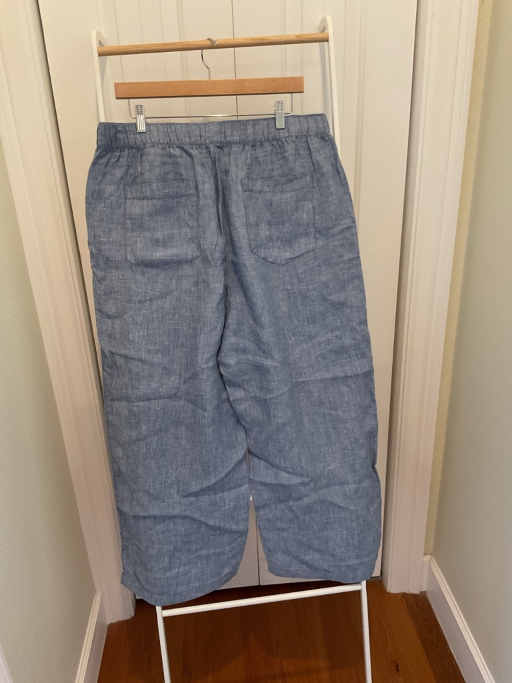Cynthia Rowley Light Chambray Blue Linen Pants Size XL - Picture 3 of 6